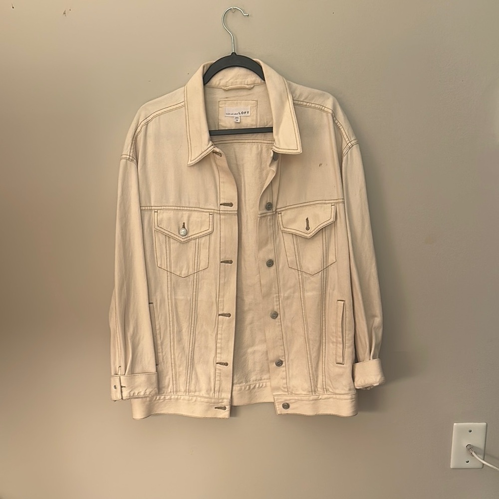 LOFT Off-White Denim Jacket